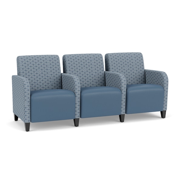 Lesro Siena 3 Seat Tandem Seating, Black, RS RainSong Back, MD Titan Seat, RS RainSong Panels SN3103 - main